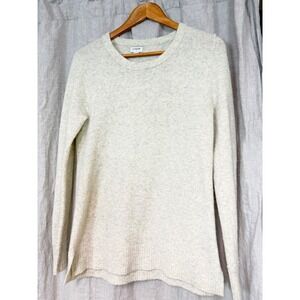 J.Crew Womens Crewneck Sweater Oatmeal Cream Heathered Knit Small Classic